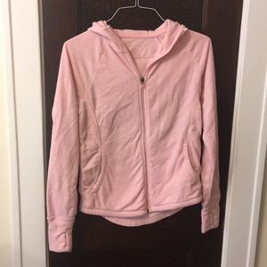 Light pink zip up hoodie